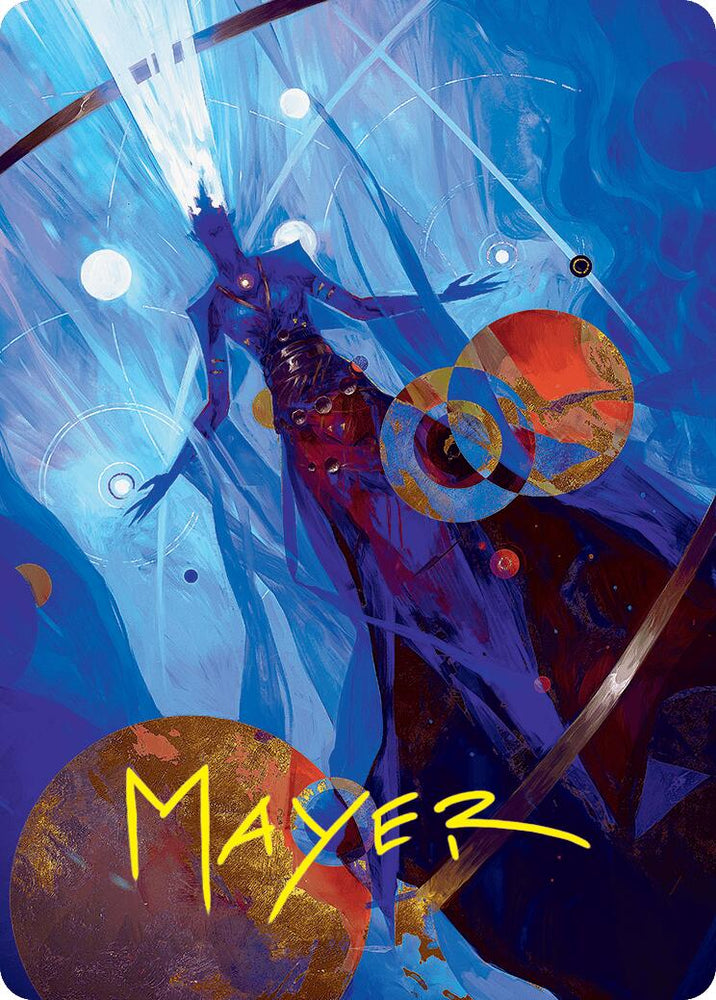 Omniscience Art Card (32/54) (Gold-Stamped Signature) [Foundations Art Series] Magic: The Gathering
