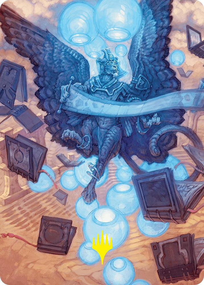 Sphinx of Forgotten Lore Art Card (33/54) (Gold-Stamped Signature) [Foundations Art Series] Magic: The Gathering