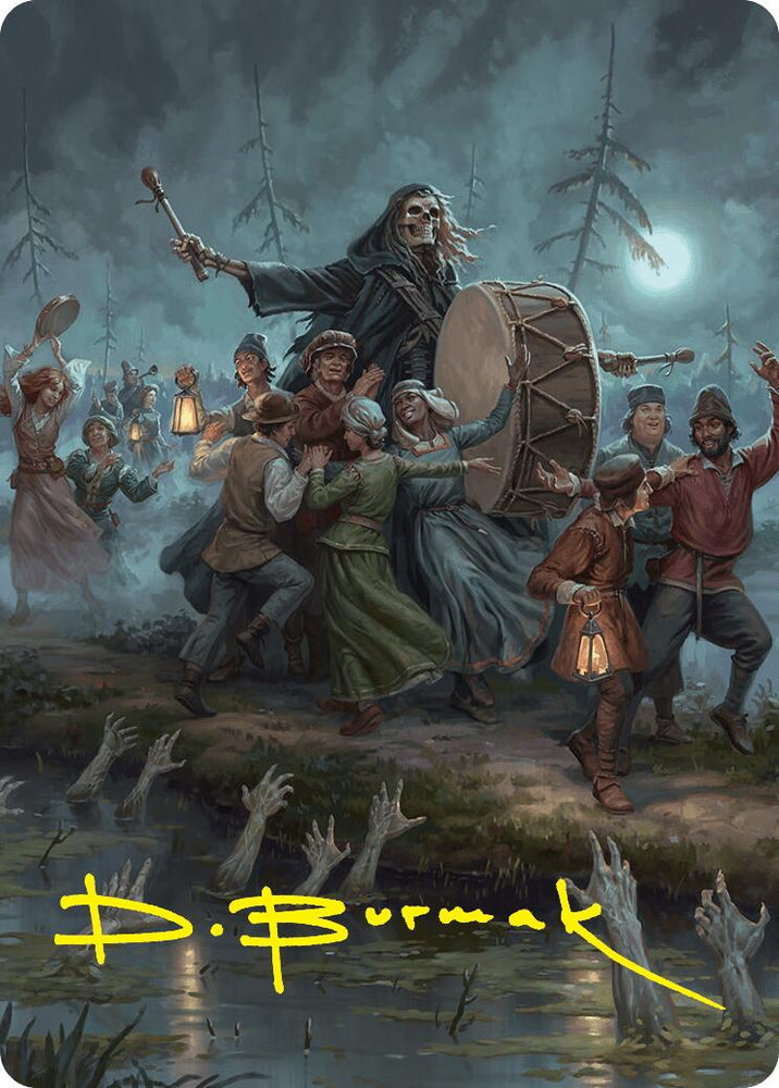 Blasphemous Edict Art Card (35/54) (Gold-Stamped Signature) [Foundations Art Series] Magic: The Gathering