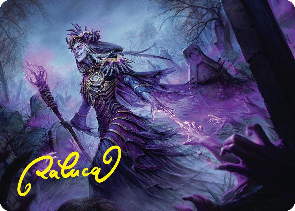Zul Ashur, Lich Lord Art Card (10/54) (Gold-Stamped Signature) [Foundations Art Series] Magic: The Gathering