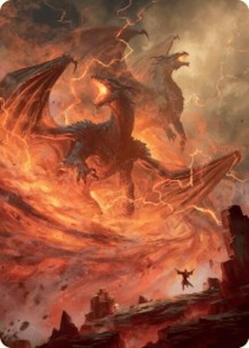 Rite of the Dragoncaller Art Card (38/54) [Foundations Art Series] Magic: The Gathering