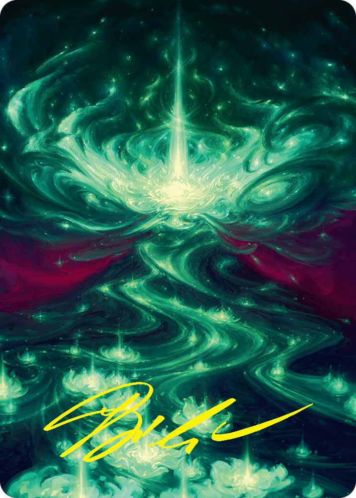Genesis Wave Art Card (54/54) (Gold-Stamped Signature) [Foundations Art Series] Magic: The Gathering