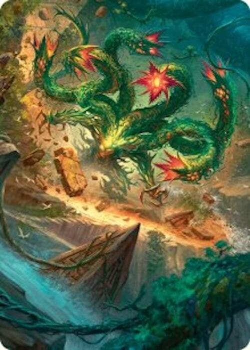 Mossborn Hydra Art Card (42/54) [Foundations Art Series] Magic: The Gathering