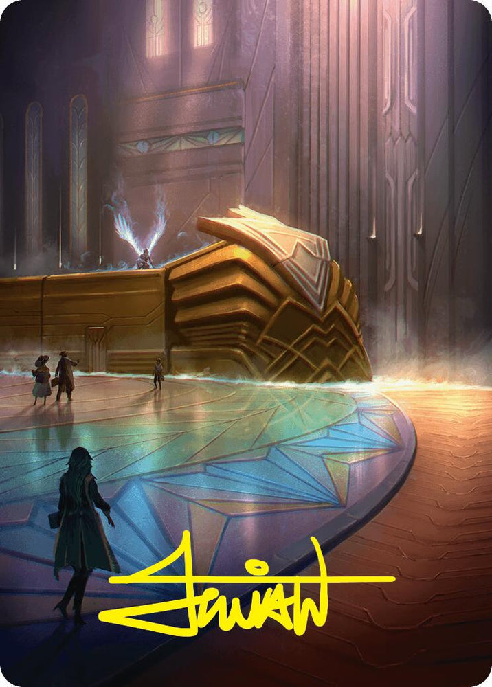 Plains Art Card (21/54) (Gold-Stamped Signature) [Foundations Art Series] Magic: The Gathering