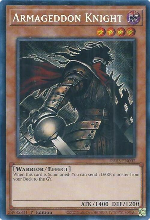 Armageddon Knight (Secret Rare) [RA03-EN002] - Yugioh Cards For Your TCG Needs!