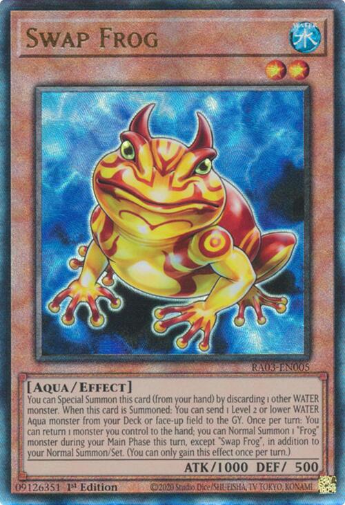 Swap Frog (UTR) [RA03-EN005] Prismatic Ultimate Rare - Yugioh Cards For Your TCG Needs!