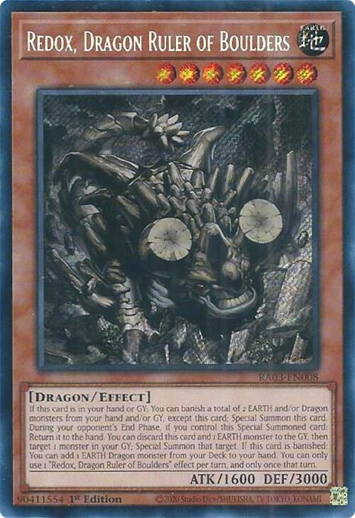 Redox, Dragon Ruler of Boulders (Secret Rare) [RA03-EN008] - Yugioh Cards For Your TCG Needs!