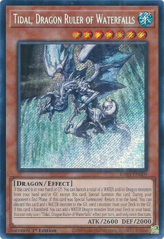 Tidal, Dragon Ruler of Waterfalls (Secret Rare) [RA03-EN009] - Yugioh Cards For Your TCG Needs!