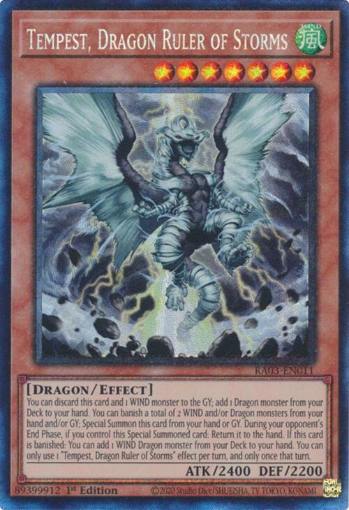 Tempest, Dragon Ruler of Storms (CR) [RA03-EN011] Prismatic Collector's Rare - Yugioh Cards For Your TCG Needs!