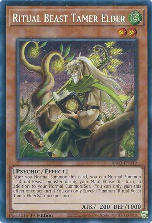 Ritual Beast Tamer Elder (Secret Rare) [RA03-EN012] - Yugioh Cards For Your TCG Needs!