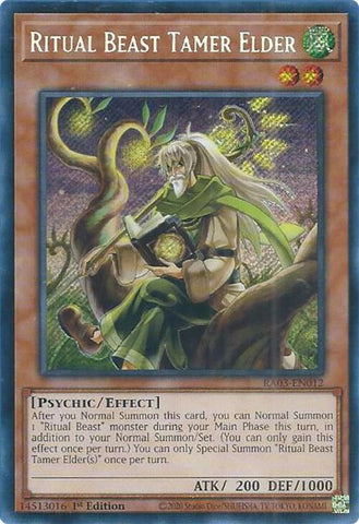 Ritual Beast Tamer Elder (Secret Rare) [RA03-EN012] - Yugioh Cards For Your TCG Needs!