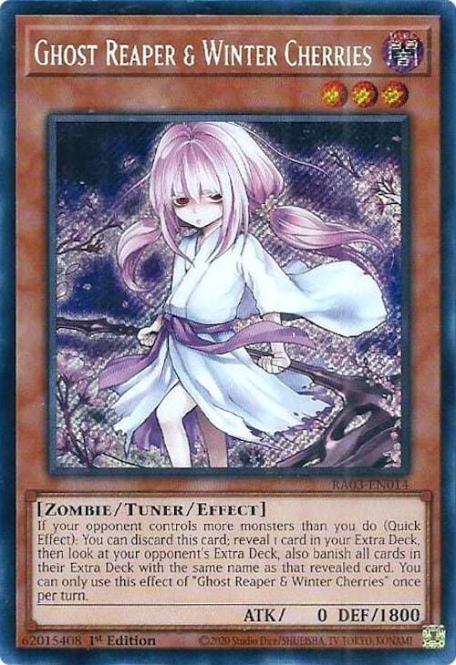 Ghost Reaper & Winter Cherries (Alternate Art) [RA03-EN014] Secret Rare - Yugioh Cards For Your TCG Needs!