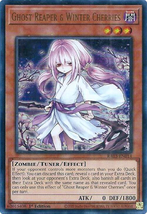 Ghost Reaper & Winter Cherries (Alternate Art) [RA03-EN014] Ultra Rare - Yugioh Cards For Your TCG Needs!