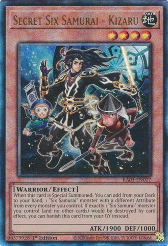 Secret Six Samurai - Kizaru (UTR) [RA03-EN017] Prismatic Ultimate Rare - Yugioh Cards For Your TCG Needs!