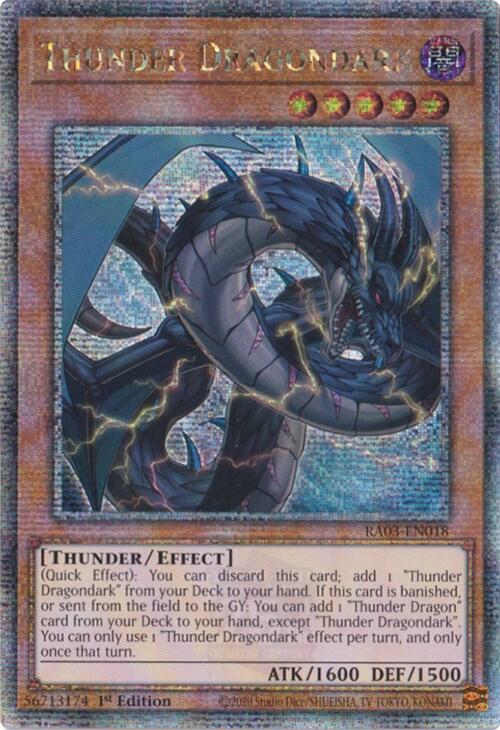 Thunder Dragondark (Quarter Century Secret Rare) [RA03-EN018] - Yugioh Cards For Your TCG Needs!
