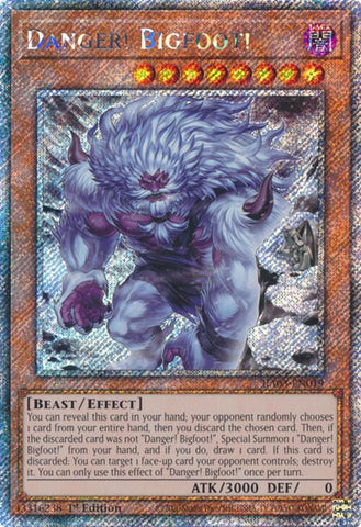 Danger! Bigfoot! (Alternate Art) (Platinum Secret Rare) [RA03-EN019] Platinum Secret Rare - Yugioh Cards For Your TCG Needs!