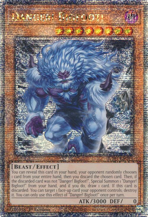 Danger! Bigfoot! (Alternate Art) (Quarter Century Secret Rare) [RA03-EN019] - Yugioh Cards For Your TCG Needs!