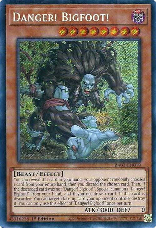 Danger! Bigfoot! (Secret Rare) [RA03-EN019] - Yugioh Cards For Your TCG Needs!