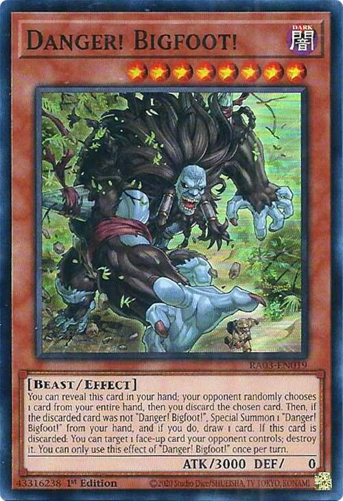 Danger! Bigfoot! [RA03-EN019] Super Rare - Yugioh Cards For Your TCG Needs!