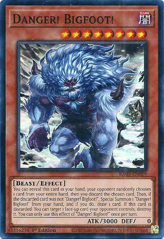Danger! Bigfoot! (Alternate Art) [RA03-EN019] Super Rare - Yugioh Cards For Your TCG Needs!