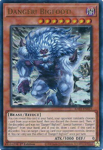 Danger! Bigfoot! (Alternate Art) [RA03-EN019] Ultra Rare - Yugioh Cards For Your TCG Needs!