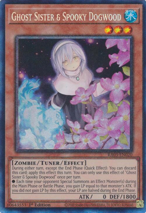 Ghost Sister & Spooky Dogwood (Alternate Art) [RA03-EN020] Prismatic Collector's Rare - Yugioh Cards For Your TCG Needs!