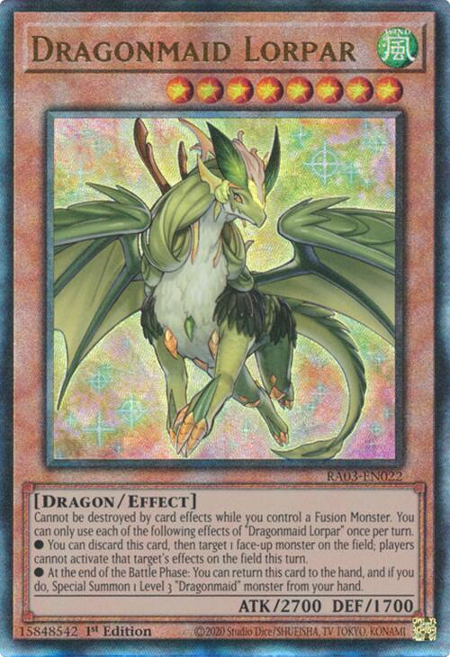 Dragonmaid Lorpar (UTR) [RA03-EN022] Prismatic Ultimate Rare - Yugioh Cards For Your TCG Needs!
