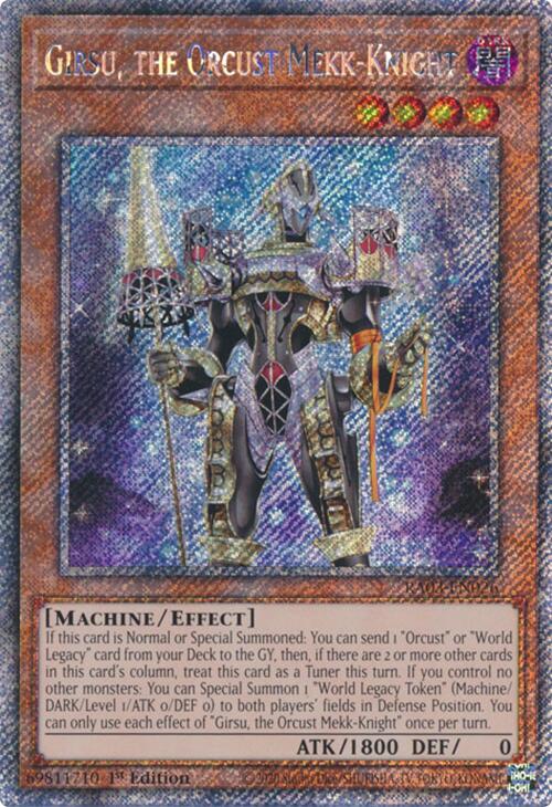 Girsu, the Orcust Mekk-Knight (Platinum Secret Rare) [RA03-EN026] - Yugioh Cards For Your TCG Needs!