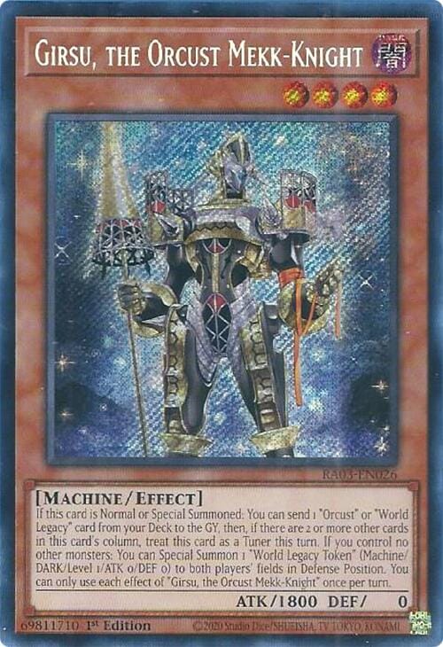 Girsu, the Orcust Mekk-Knight (Secret Rare) [RA03-EN026] - Yugioh Cards For Your TCG Needs!