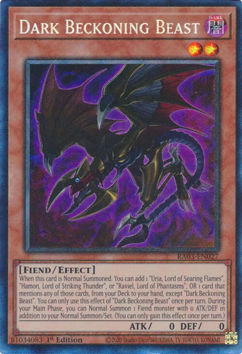 Dark Beckoning Beast (CR) [RA03-EN027] Prismatic Collector's Rare - Yugioh Cards For Your TCG Needs!