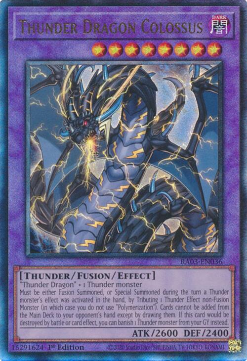 Thunder Dragon Colossus (UTR) [RA03-EN036] Prismatic Ultimate Rare - Yugioh Cards For Your TCG Needs!