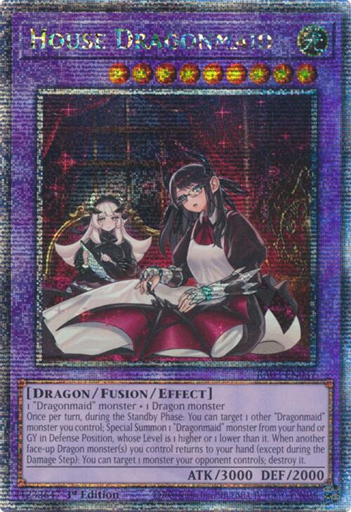 House Dragonmaid (Alternate Art) (Quarter Century Secret Rare) [RA03-EN037] - Yugioh Cards For Your TCG Needs!
