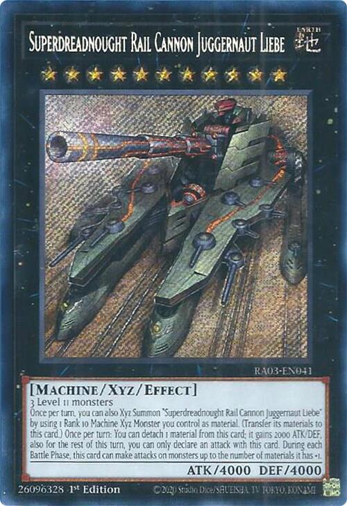 Superdreadnought Rail Cannon Juggernaut Liebe (Secret Rare) [RA03-EN041] Secret Rare - Yugioh Cards For Your TCG Needs!