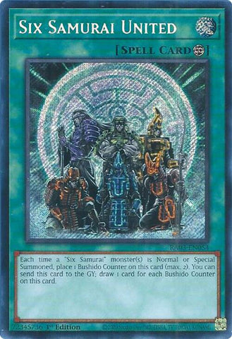 Six Samurai United (Secret Rare) [RA03-EN054] - Yugioh Cards For Your TCG Needs!