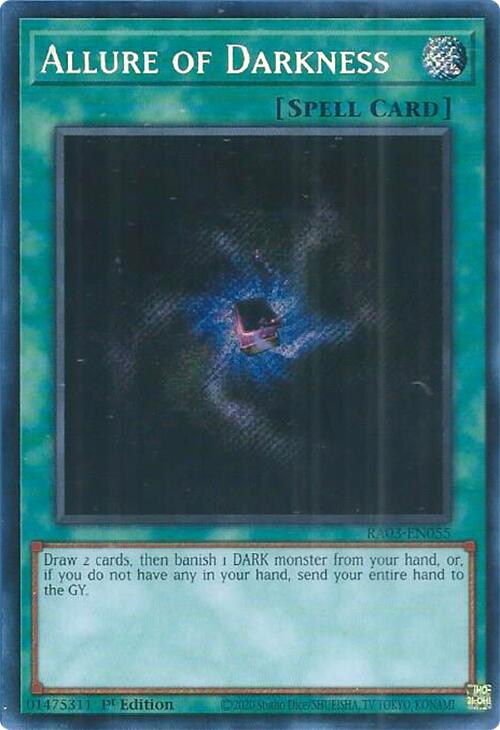 Allure of Darkness (Secret Rare) [RA03-EN055] - Yugioh Cards For Your TCG Needs!