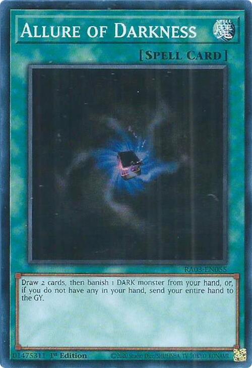 Allure of Darkness [RA03-EN055] Super Rare - Yugioh Cards For Your TCG Needs!
