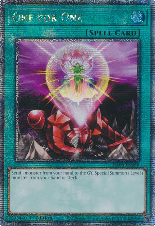 One for One (Quarter Century Secret Rare) [RA03-EN056] - Yugioh Cards For Your TCG Needs!
