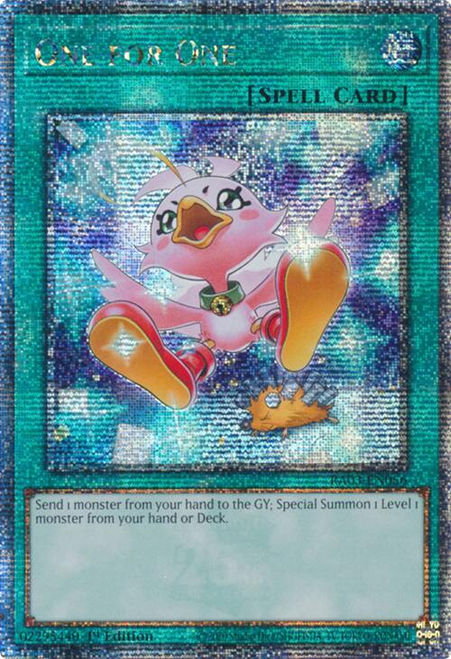 One for One (Alternate Art) (Quarter Century Secret Rare) [RA03-EN056] - Yugioh Cards For Your TCG Needs!