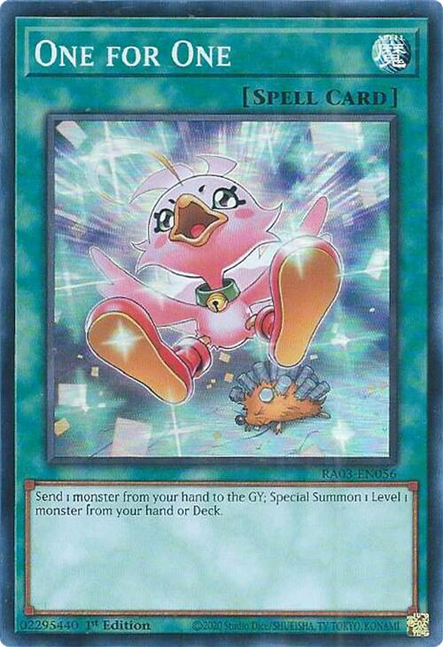 One for One (Alternate Art) [RA03-EN056] Super Rare - Yugioh Cards For Your TCG Needs!