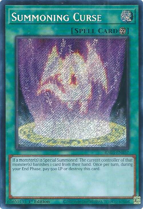 Summoning Curse (Secret Rare) [RA03-EN057] - Yugioh Cards For Your TCG Needs!