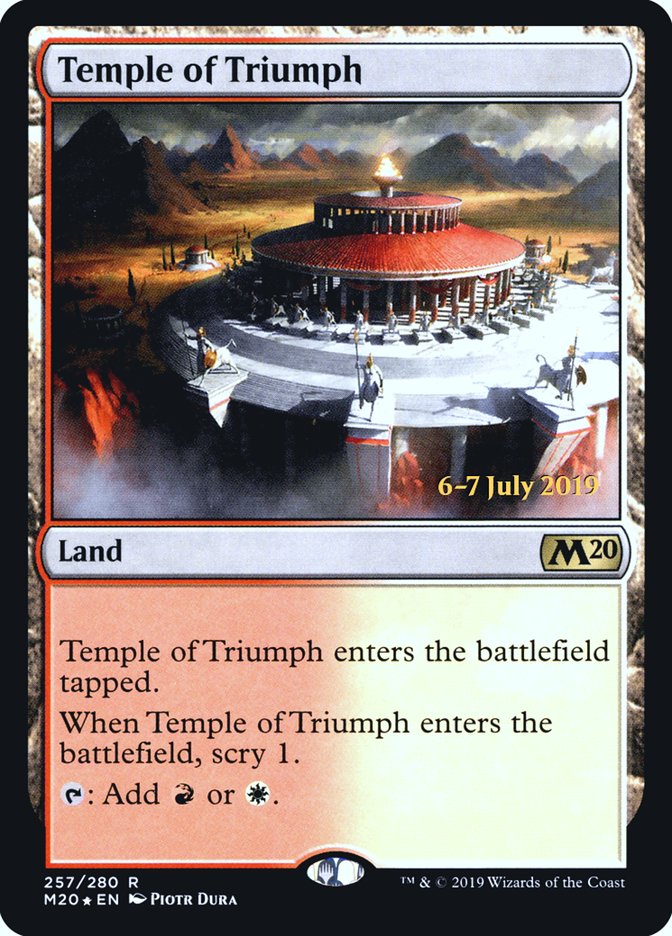 Temple of Triumph [Core Set 2020 Prerelease Promos] Magic: The Gathering