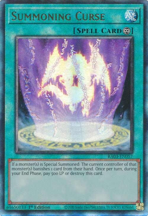 Summoning Curse (UTR) [RA03-EN057] Prismatic Ultimate Rare - Yugioh Cards For Your TCG Needs!