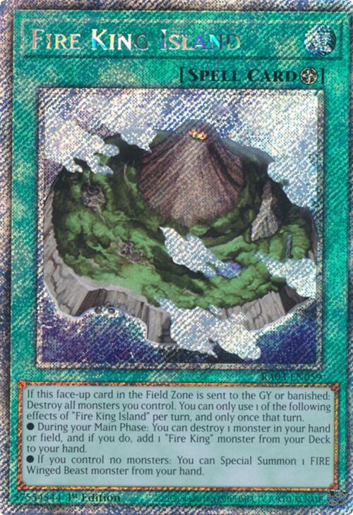 Fire King Island (Platinum Secret Rare) [RA03-EN059] Platinum Secret Rare - Yugioh Cards For Your TCG Needs!