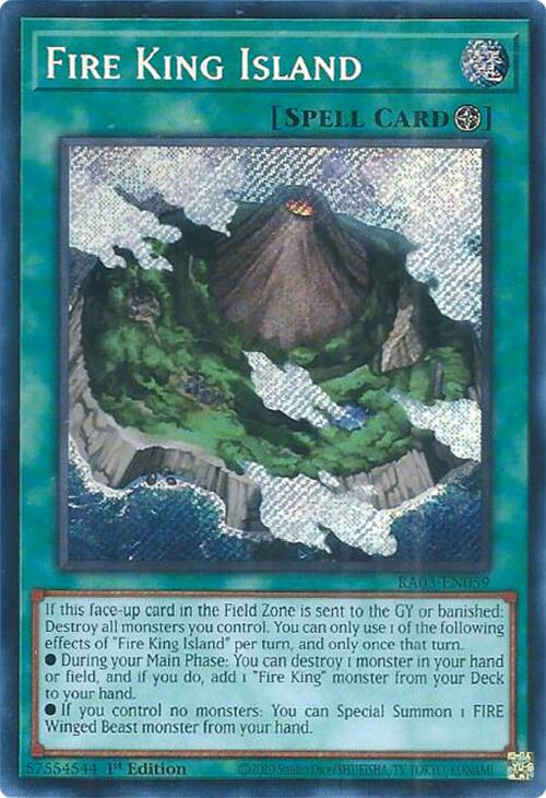 Fire King Island (Secret Rare) [RA03-EN059] - Yugioh Cards For Your TCG Needs!