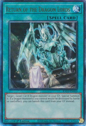 Return of the Dragon Lords (UTR) [RA03-EN060] Prismatic Ultimate Rare - Yugioh Cards For Your TCG Needs!