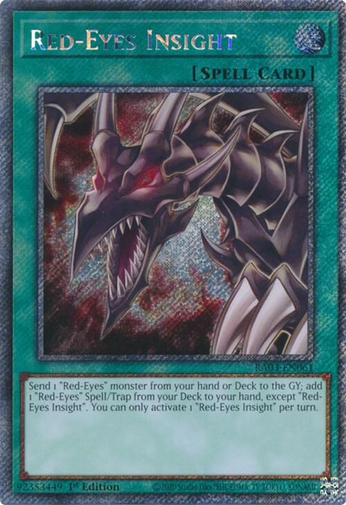 Red-Eyes Insight (Platinum Secret Rare) [RA03-EN061] - Yugioh Cards For Your TCG Needs!