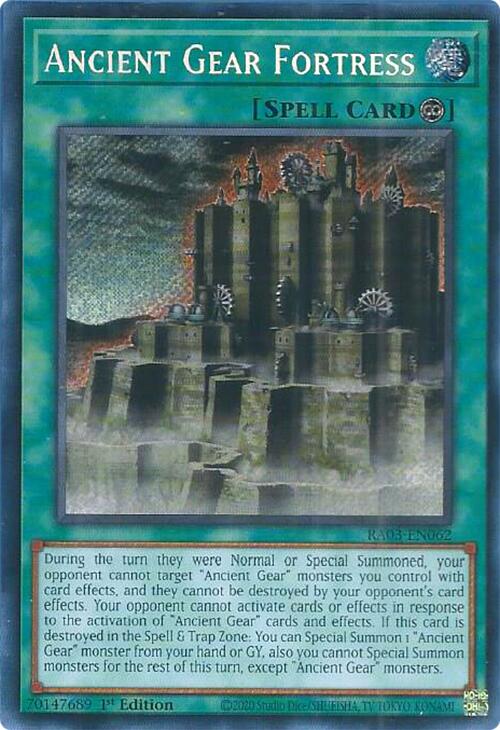 Ancient Gear Fortress [RA03-EN062] Secret Rare - Yugioh Cards For Your TCG Needs!
