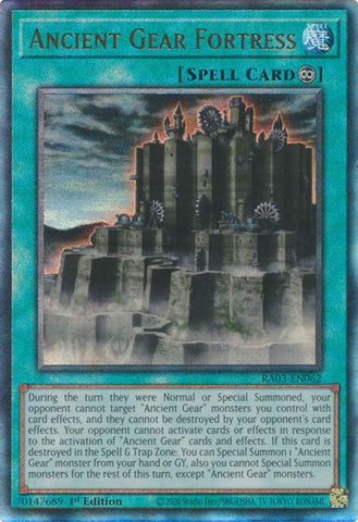 Ancient Gear Fortress (UTR) [RA03-EN062] Prismatic Ultimate Rare - Yugioh Cards For Your TCG Needs!