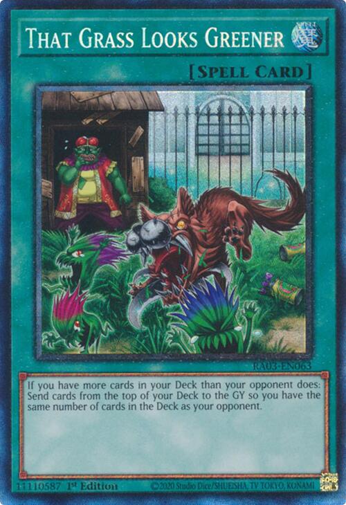 That Grass Looks Greener [RA03-EN063] Prismatic Collector's Rare - Yugioh Cards For Your TCG Needs!