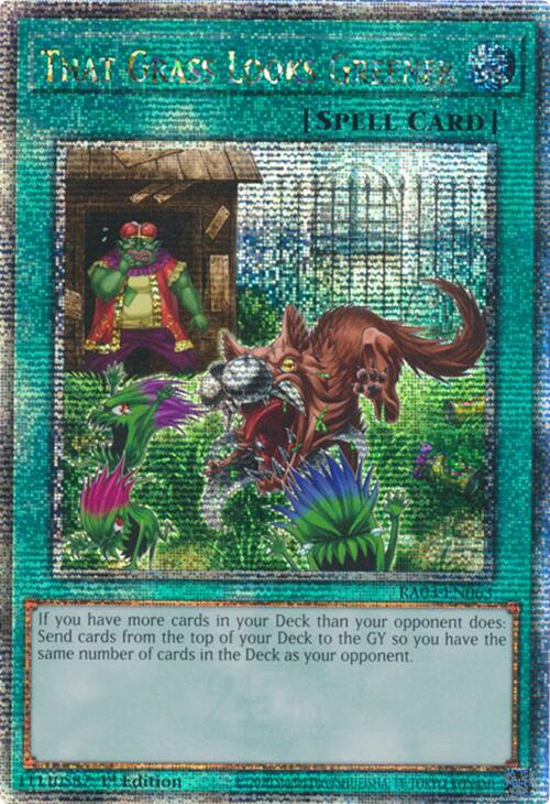 That Grass Looks Greener (Quarter Century Secret Rare) [RA03-EN063] - Yugioh Cards For Your TCG Needs!
